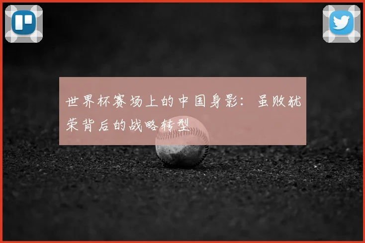 世界杯赛场上的中国身影：虽败犹荣背后的战略转型